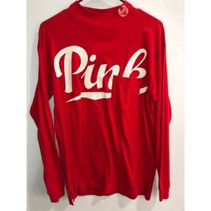 PINK Victoria’s Secret Red Long Sleeve Tee